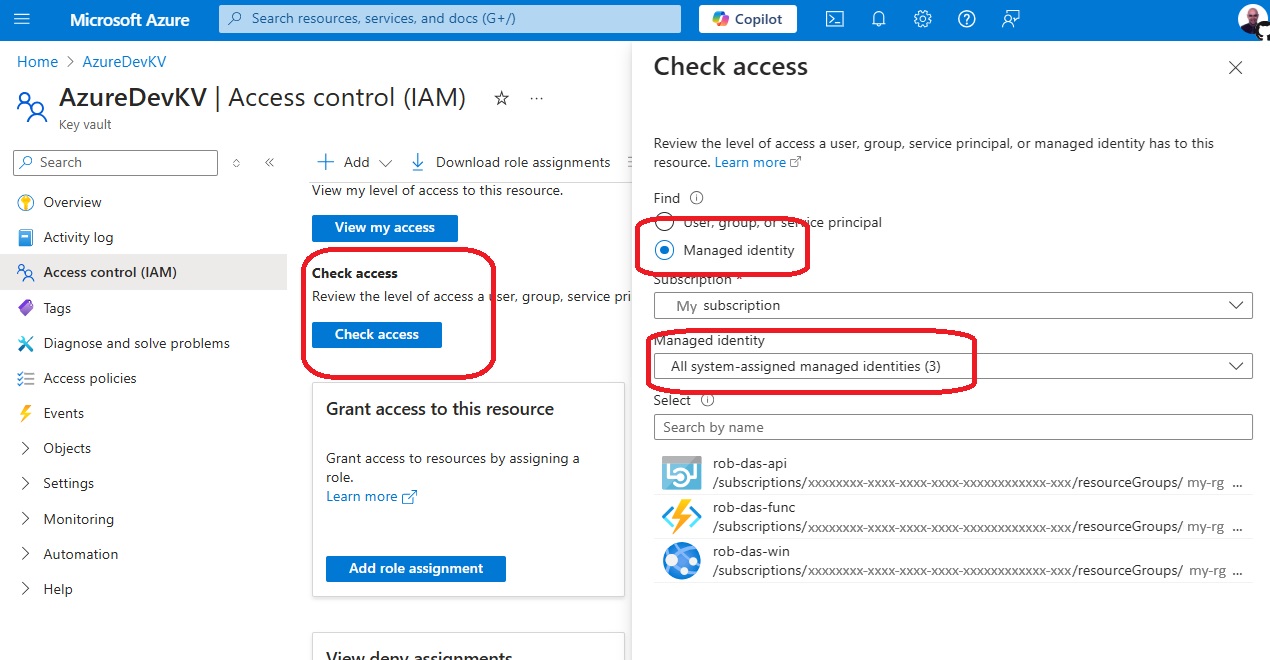 Key Vault Access Control IAM